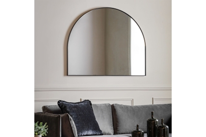 Gallery Direct Holworth Overmantle Mirror Black 900x1100mm Gallery Direct Holworth Overmantle Mirror Black 900x1100mm