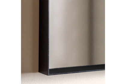 Gallery Direct Holworth Overmantle Mirror Black 900x1100mm Gallery Direct Holworth Overmantle Mirror Black 900x1100mm