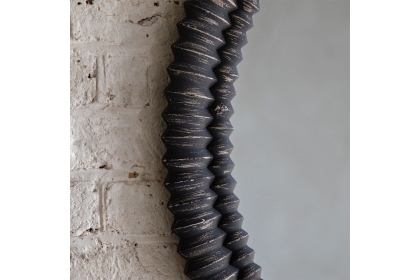 Gallery Direct Pimlico Round Mirror Black Wash 900mm Gallery Direct Pimlico Round Mirror Black Wash 900mm