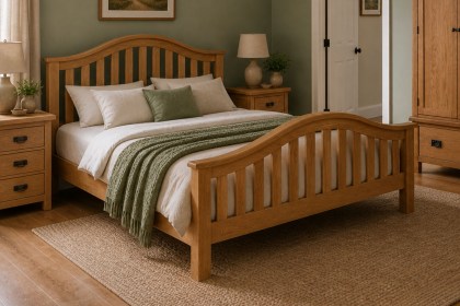 Salisbury Waxed Premium Oak Classic Bedframe Salisbury Waxed Premium Oak Classic Bedframe