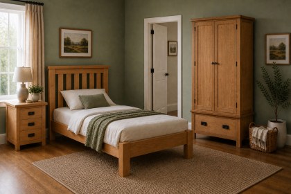 Salisbury Waxed Premium Oak Single 3'0 Low Bed Frame Salisbury Waxed Premium Oak Single 3'0 Low Bed Frame