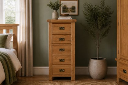 Salisbury Waxed Premium Oak Tallboy Chest Of Drawers Salisbury Waxed Premium Oak Tallboy Chest Of Drawers
