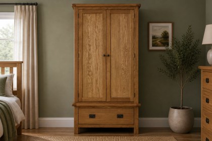 Salisbury Waxed Premium Oak Gents Wardrobe Salisbury Waxed Premium Oak Gents Wardrobe