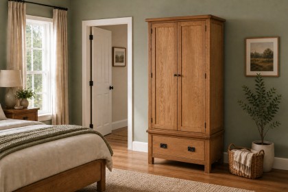 Salisbury Waxed Premium Oak Gents Wardrobe Salisbury Waxed Premium Oak Gents Wardrobe