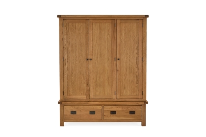 Salisbury Waxed Premium Oak Triple Wardrobe Salisbury Waxed Premium Oak Triple Wardrobe