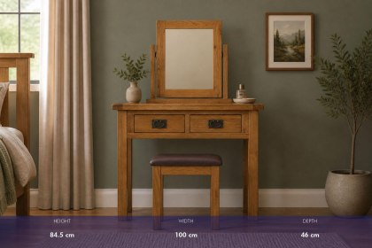 Salisbury Waxed Premium Oak Dressing Table Salisbury Waxed Premium Oak Dressing Table