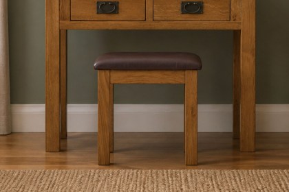 Salisbury Waxed Premium Oak Dressing Table Stool Salisbury Waxed Premium Oak Dressing Table Stool