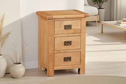Salisbury Waxed Premium Oak Wide Bedside Table Salisbury Waxed Premium Oak Wide Bedside Table