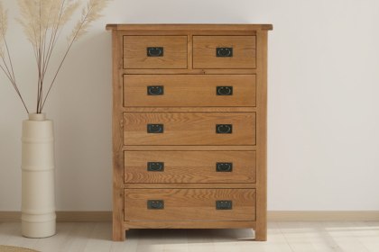 Salisbury Waxed Premium Oak 2 Over 4 Chest Of Drawers Salisbury Waxed Premium Oak 2 Over 4 Chest Of Drawers