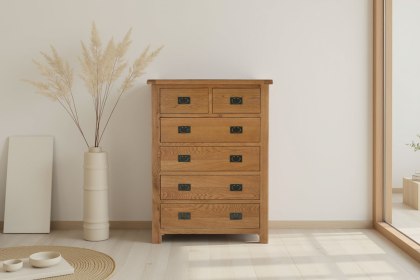 Salisbury Waxed Premium Oak 2 Over 4 Chest Of Drawers Salisbury Waxed Premium Oak 2 Over 4 Chest Of Drawers