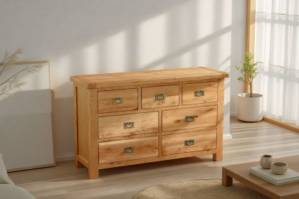 Salisbury Waxed Premium Oak 3 Over 4 Chest Of Drawers Salisbury Waxed Premium Oak 3 Over 4 Chest Of Drawers