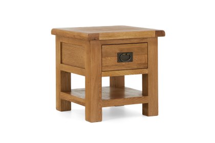 Salisbury Waxed Premium Oak Lamp Table With Drawer Salisbury Waxed Premium Oak Lamp Table With Drawer