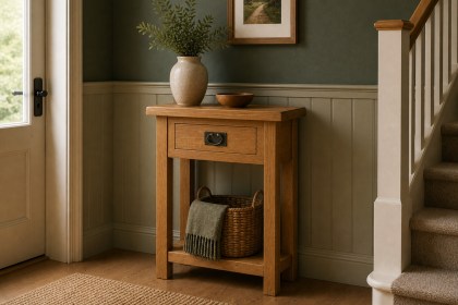 Salisbury Waxed Premium Oak Telephone Table Salisbury Waxed Premium Oak Telephone Table
