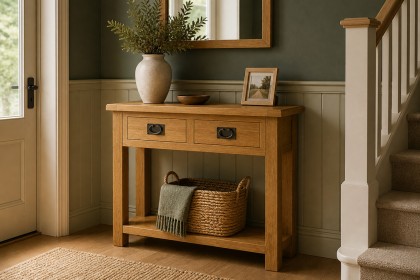 Salisbury Waxed Premium Oak Console Table Salisbury Waxed Premium Oak Console Table