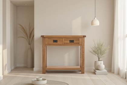 Salisbury Waxed Premium Oak Console Table Salisbury Waxed Premium Oak Console Table