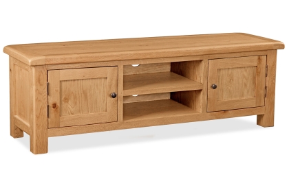 Salisbury Waxed Premium Oak Extra Large Media Stand Salisbury Waxed Premium Oak Extra Large Media Stand