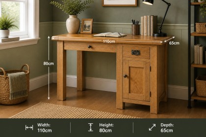 Salisbury Waxed Premium Oak Single Desk Salisbury Waxed Premium Oak Single Desk