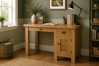 Salisbury Waxed Premium Oak Single Desk Salisbury Waxed Premium Oak Single Desk