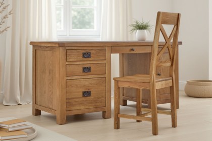 Salisbury Waxed Premium Oak Double Desk Salisbury Waxed Premium Oak Double Desk