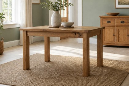 Salisbury Waxed Premium Oak Compact Extending Dining Table Salisbury Waxed Premium Oak Compact Extending Dining Table