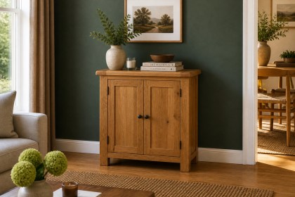 Salisbury Waxed Premium Oak Mini Cupboard Salisbury Waxed Premium Oak Mini Cupboard