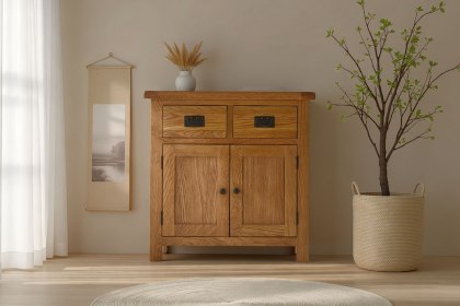 Salisbury Waxed Premium Oak Mini Sideboard Salisbury Waxed Premium Oak Mini Sideboard