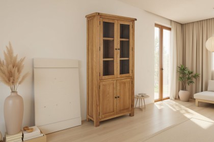 Salisbury Waxed Premium Oak Display Cabinet Salisbury Waxed Premium Oak Display Cabinet