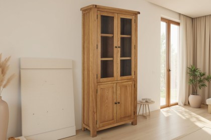 Salisbury Waxed Premium Oak Display Cabinet Salisbury Waxed Premium Oak Display Cabinet