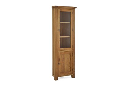 Salisbury Waxed Premium Oak Corner Display Cabinet Salisbury Waxed Premium Oak Corner Display Cabinet