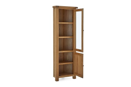Salisbury Waxed Premium Oak Corner Display Cabinet Salisbury Waxed Premium Oak Corner Display Cabinet