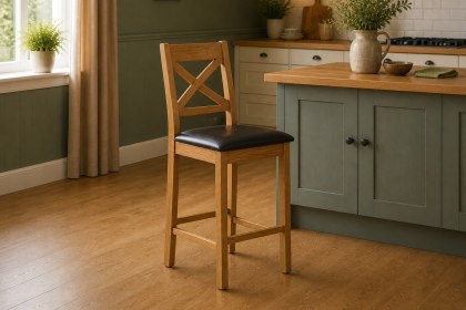 Salisbury Waxed Premium Oak Bar Stool Salisbury Waxed Premium Oak Bar Stool
