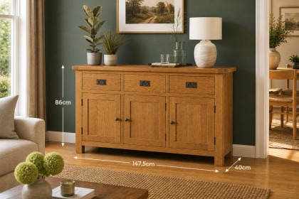 Salisbury Waxed Premium Oak Large Sideboard Salisbury Waxed Premium Oak Large Sideboard