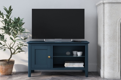 Harrogate Painted Blue Small Tv Unit Harrogate Painted Blue Small Tv Unit