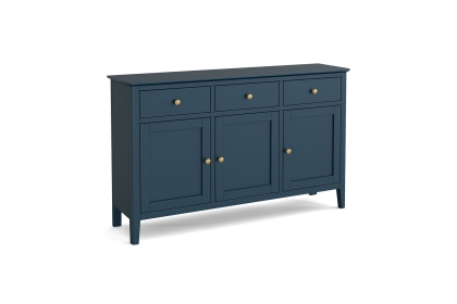 Harrogate Painted Blue 3 Door Sideboard Harrogate Painted Blue 3 Door Sideboard
