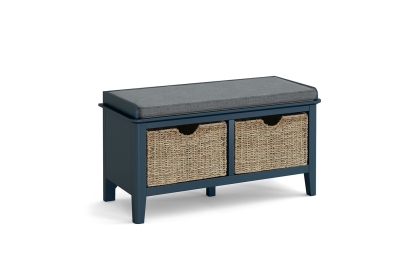 Harrogate Painted Blue Storage Bench Harrogate Painted Blue Storage Bench