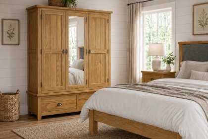 Burford Country Oak Triple Wardrobe Burford Country Oak Triple Wardrobe