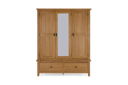 Burford Country Oak Triple Wardrobe Burford Country Oak Triple Wardrobe