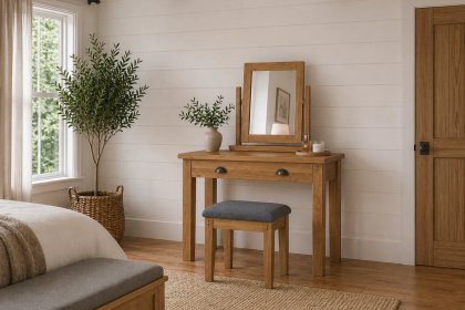 Burford Country Oak Dressing Table Set Burford Country Oak Dressing Table Set