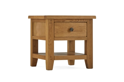Burford Country Oak Lamp Table with Drawer Burford Country Oak Lamp Table with Drawer