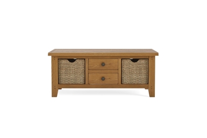 Burford Country Oak Large Coffee Table with Basket Burford Country Oak Large Coffee Table with Basket