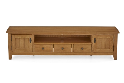Burford Country Oak 210cm Extra Large TV Unit Burford Country Oak 210cm Extra Large TV Unit