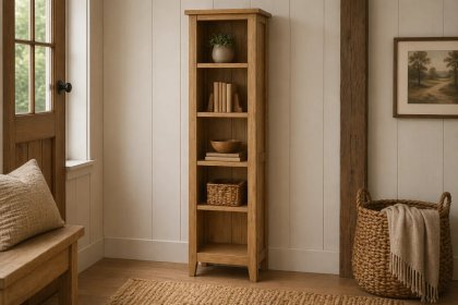 Burford Country Oak Slim Bookcase Burford Country Oak Slim Bookcase