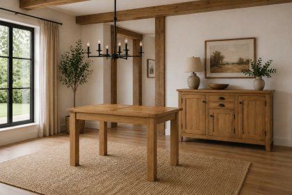 Burford Country Oak Compact Butterfly 120-165cm Extending Dining Table Burford Country Oak Compact Butterfly 120-165cm Extending Dining Table