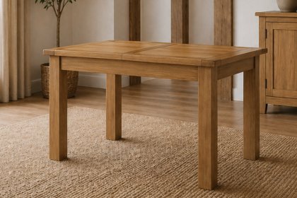Burford Country Oak Compact Butterfly 120-165cm Extending Dining Table Burford Country Oak Compact Butterfly 120-165cm Extending Dining Table