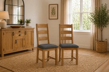 Burford Country Oak Ladder Dining Chair (Pair) Burford Country Oak Ladder Dining Chair (Pair)
