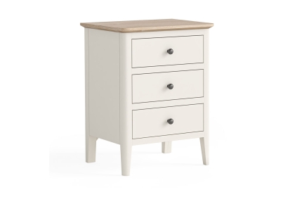 Marlow Oak Painted Coconut White Bedside Table Marlow Oak Painted Coconut White Bedside Table