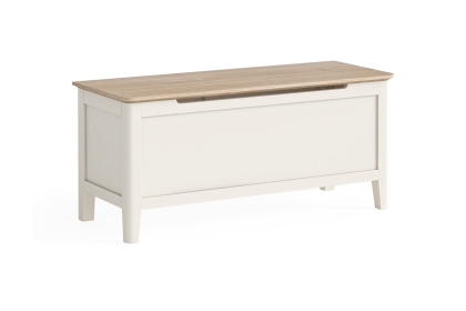Marlow Oak Painted Coconut White Storage Blanket Box Marlow Oak Painted Coconut White Storage Blanket Box