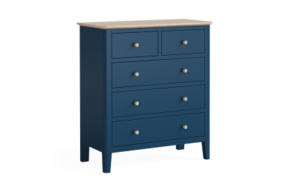 Marlow Oak Painted Navy Blue 2 Over 3 Chest of Drawers Marlow Oak Painted Navy Blue 2 Over 3 Chest of Drawers