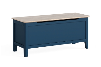 Marlow Oak Painted Navy Blue Storage Blanket Box Marlow Oak Painted Navy Blue Storage Blanket Box