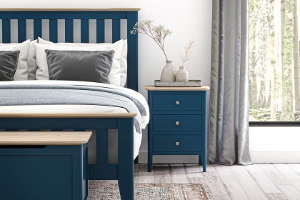 Marlow Oak Painted Navy Blue Bed Frame Marlow Oak Painted Navy Blue Bed Frame
